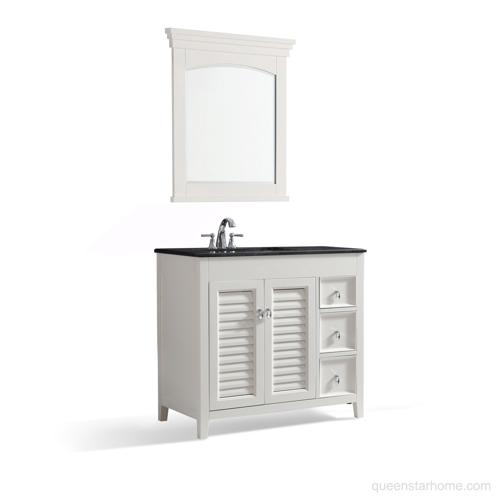 QS-AD05 36”L White bathroom vanity cabinet